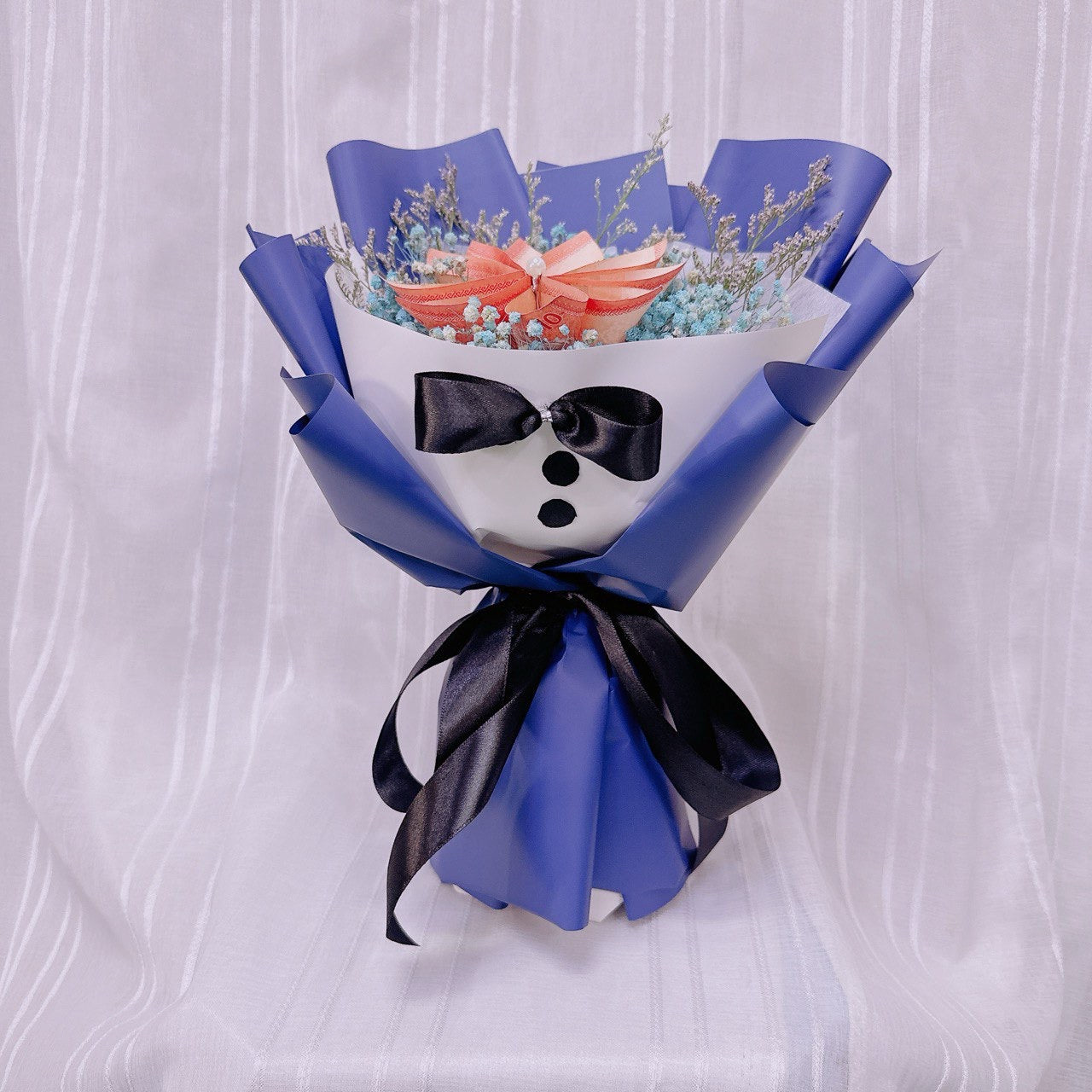 Dapper Blue Money Bouquet