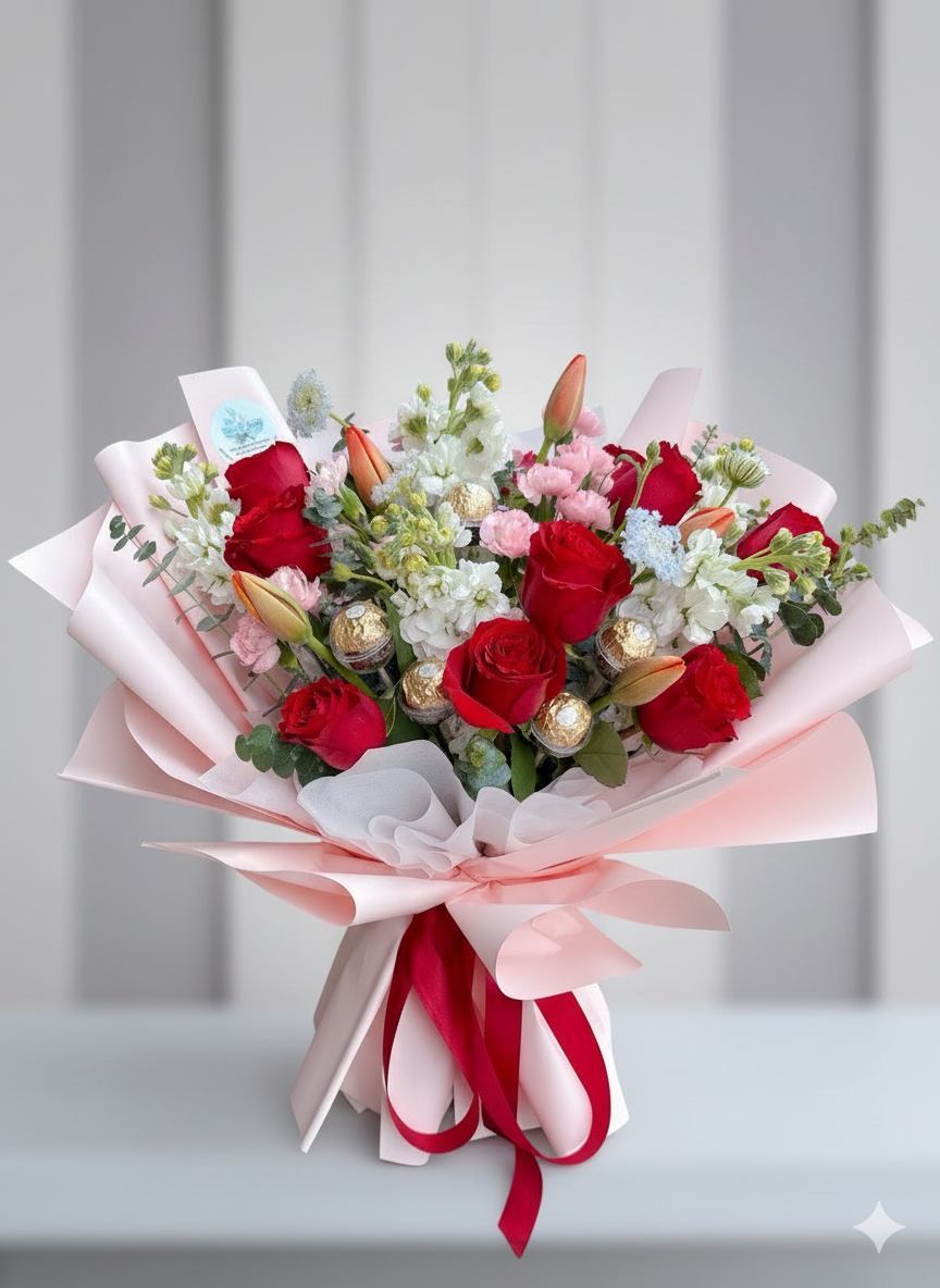 Scarlet Bloom Chocolate Bouquet