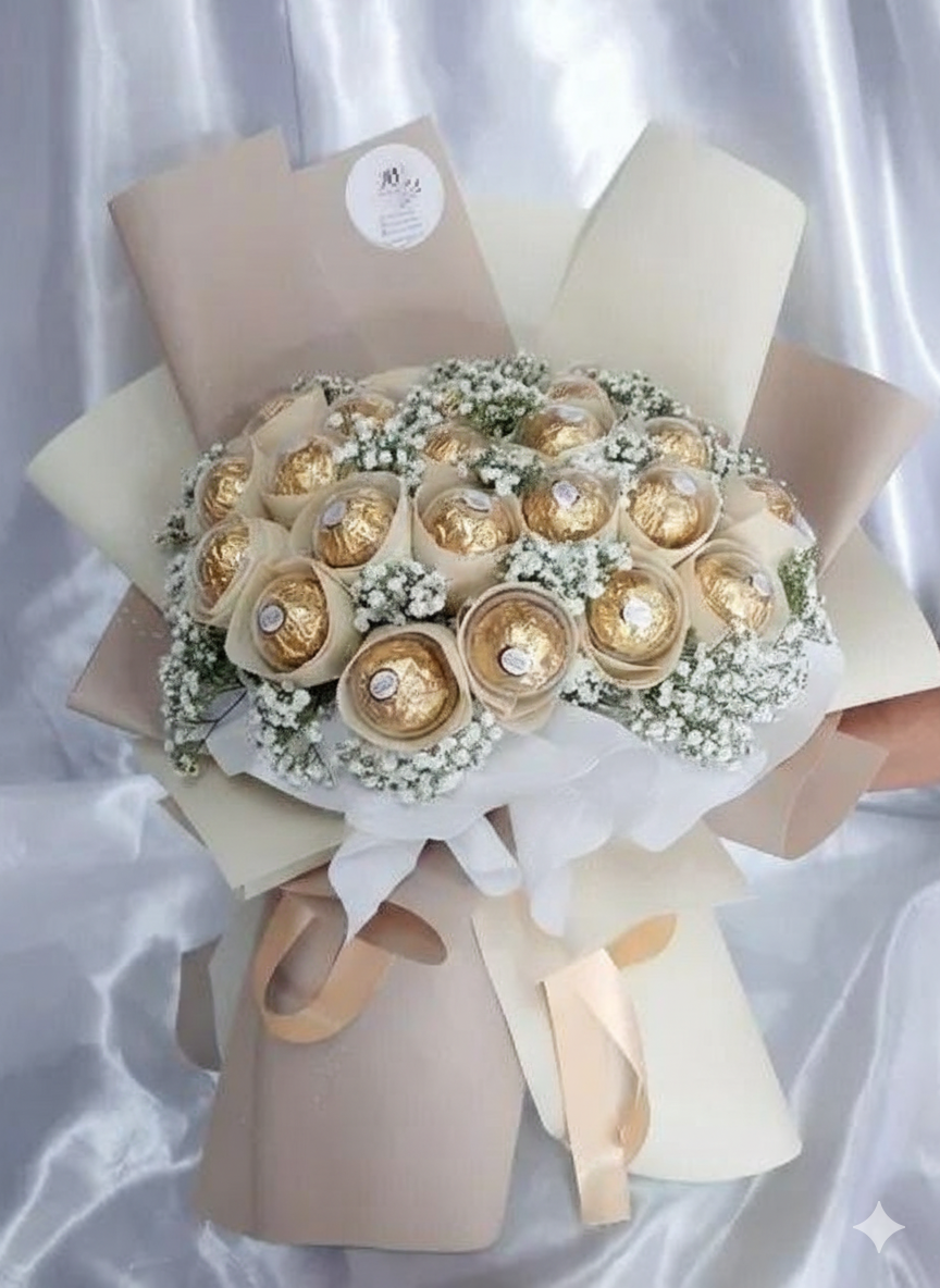 Golden Elegance Chocolate Bouquet
