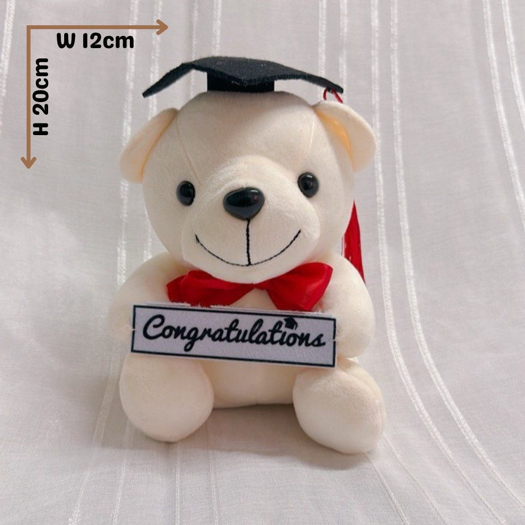 Graduation Teddy Bear with Congratulations Sign