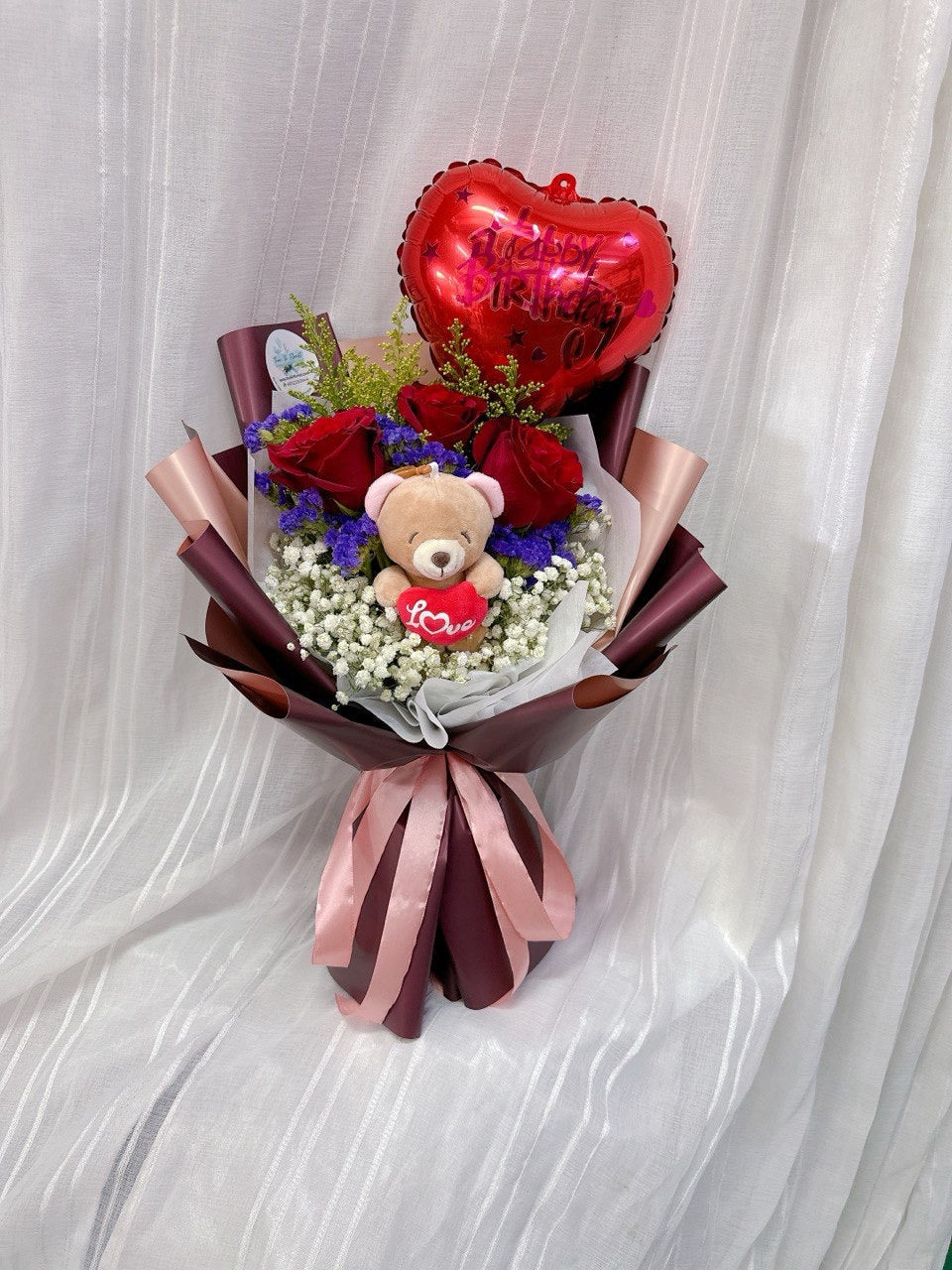 Birthday Love Teddy Bouquet