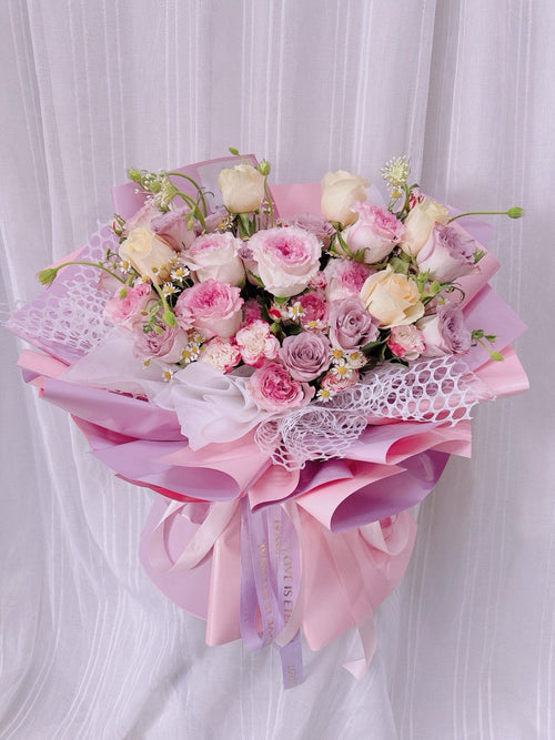 Blush Pink Garden Bouquet (3pic)