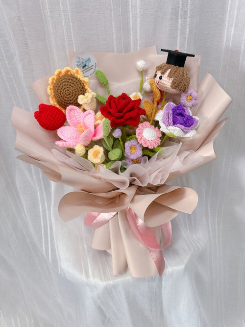 Cheerful Crochet Graduation Bouquet
