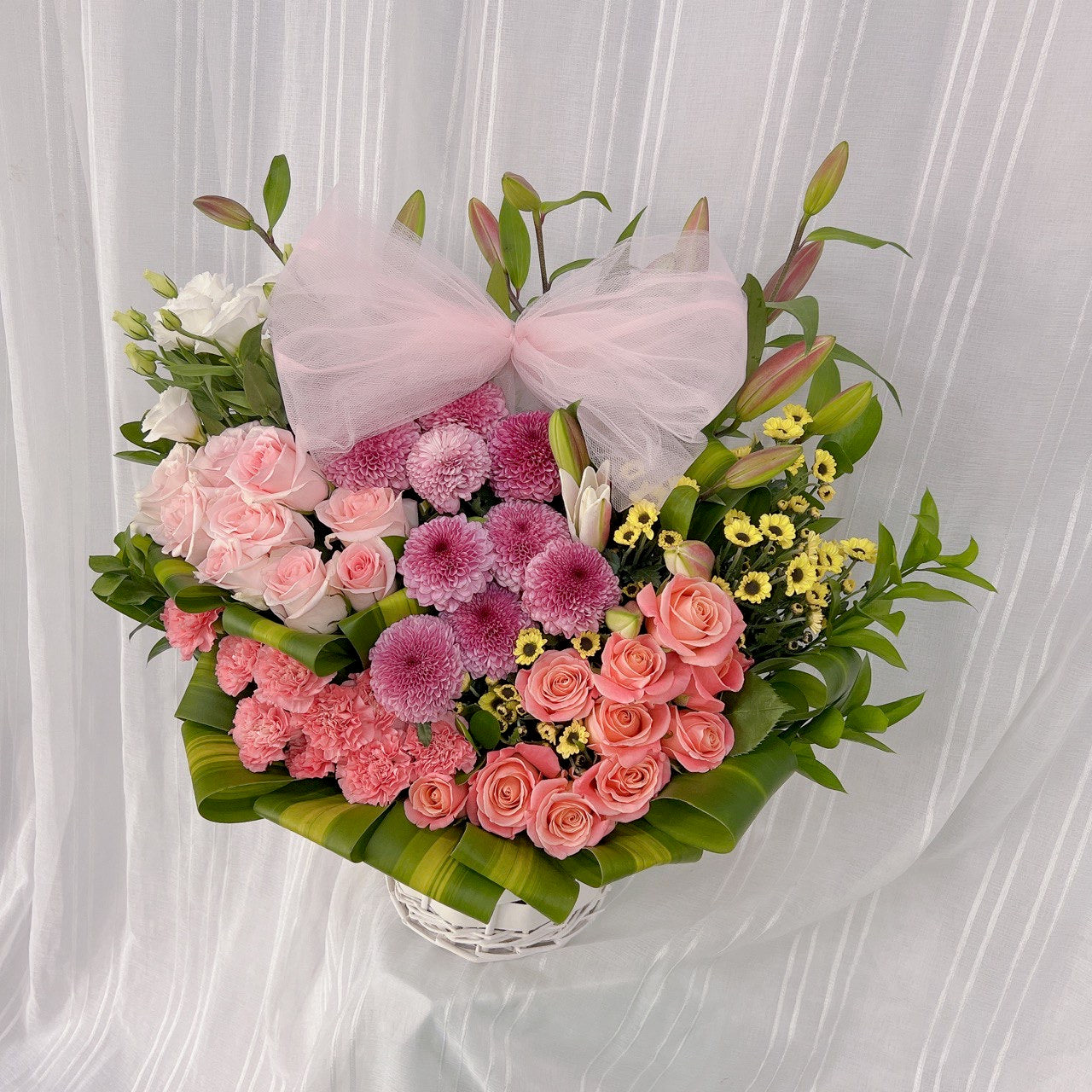 Pink Blossom Grand Basket