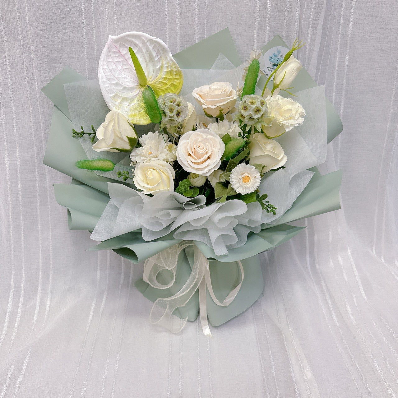 Ivory Grace Soap Flower Bouquet