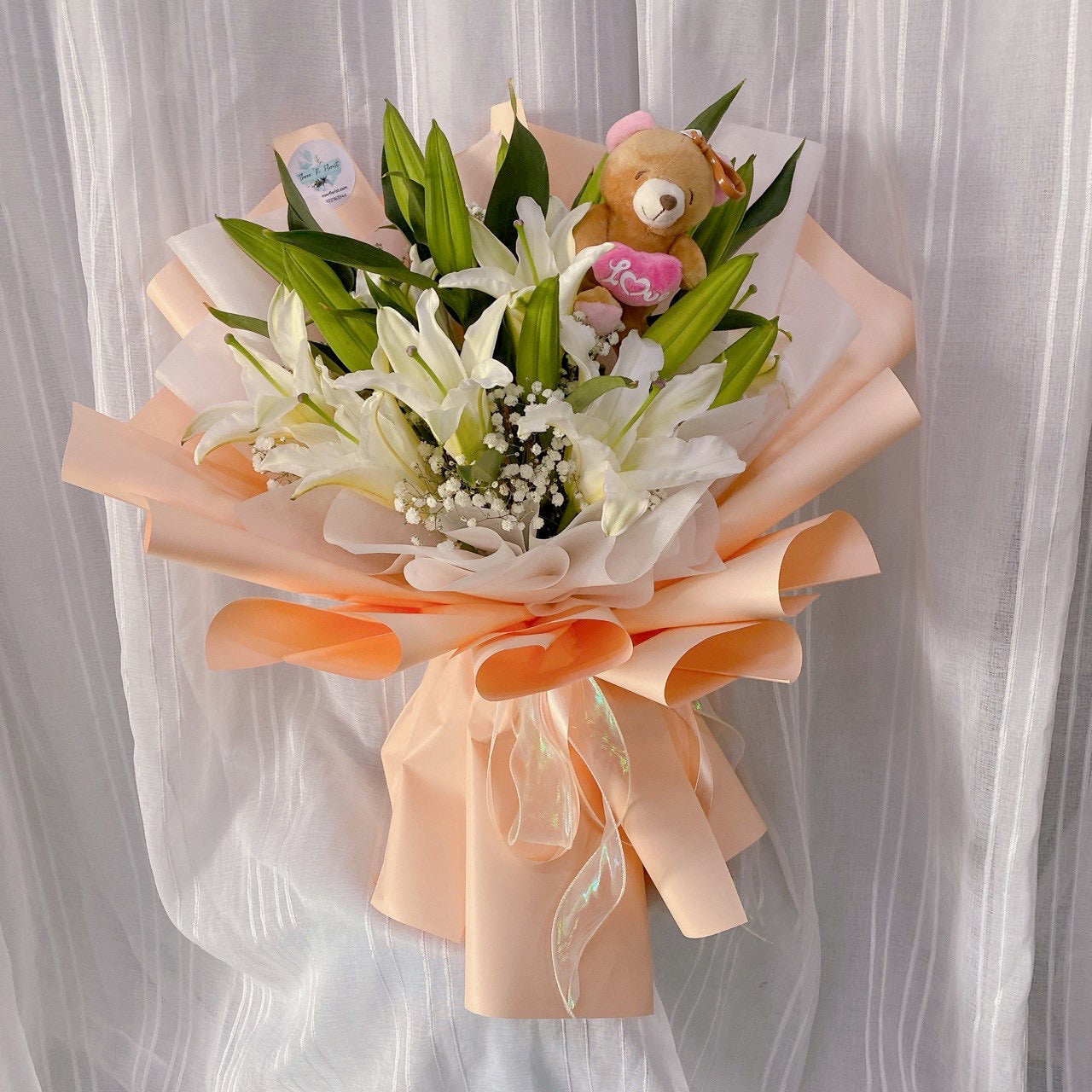 Teddy Love Lily Bouquet