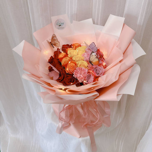 Butterfly Garden Rose Bouquet 2pic