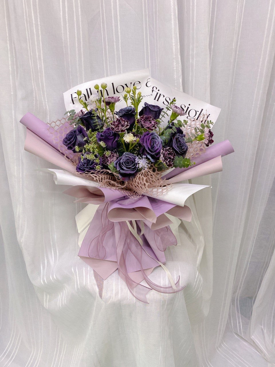Midnight Purple Rose Bouquet