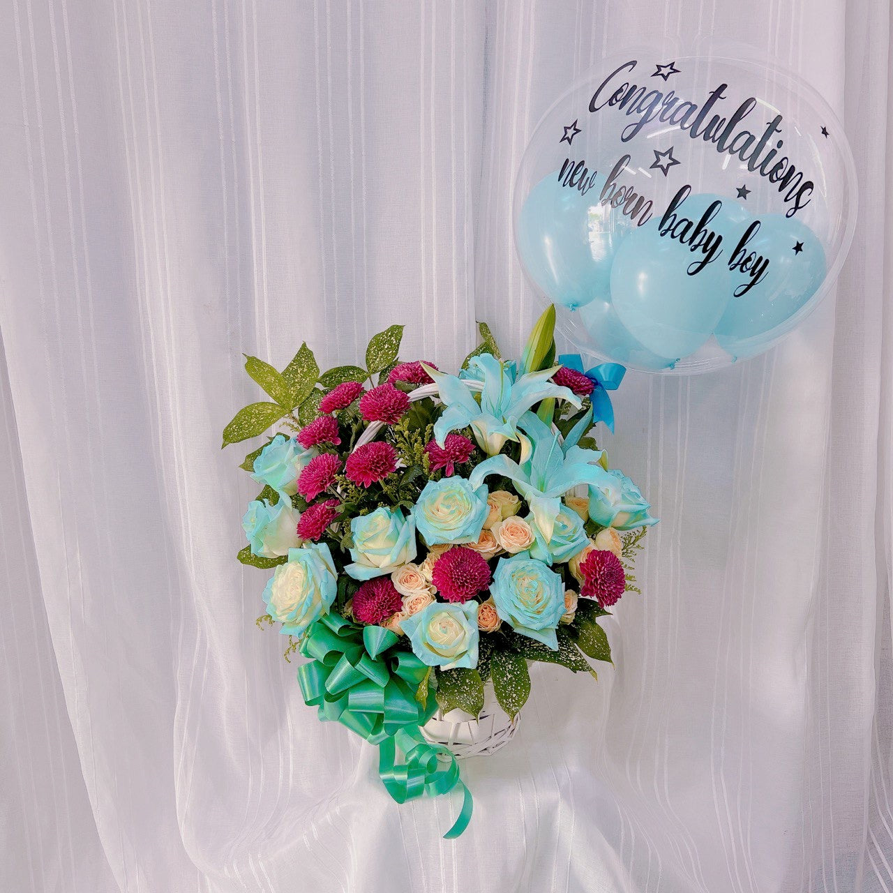 Azure Charm Balloon Basket