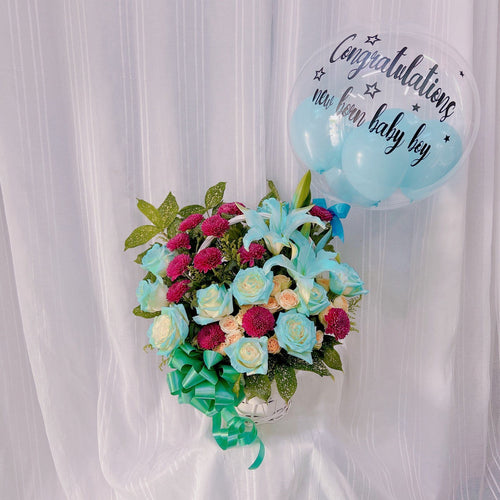 Azure Charm Balloon Basket
