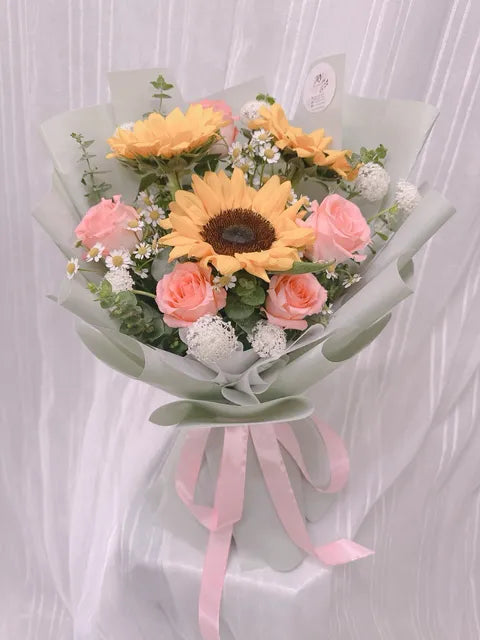 Sunny Blush Delight Bouquet