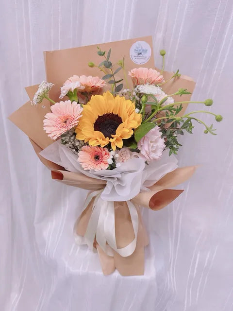 Golden Blush Sunflower Bouquet