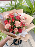 Rustic Sunset Rose Bouquet