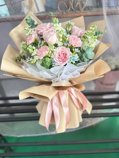 Blush Meadow Rose Bouquet