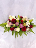 Crimson Elegance Table Arrangement