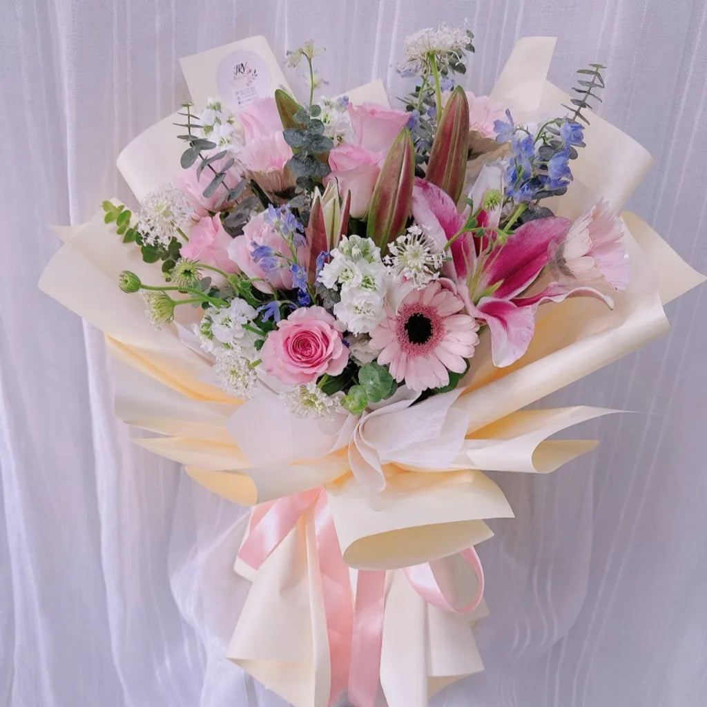 Blush Symphony Mixed Flower Bouquet