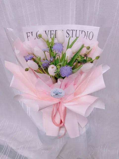 Blush Meadow Tulip Bouquet