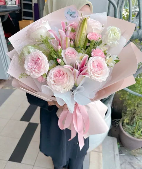 Blush Lily Garden Bouquet