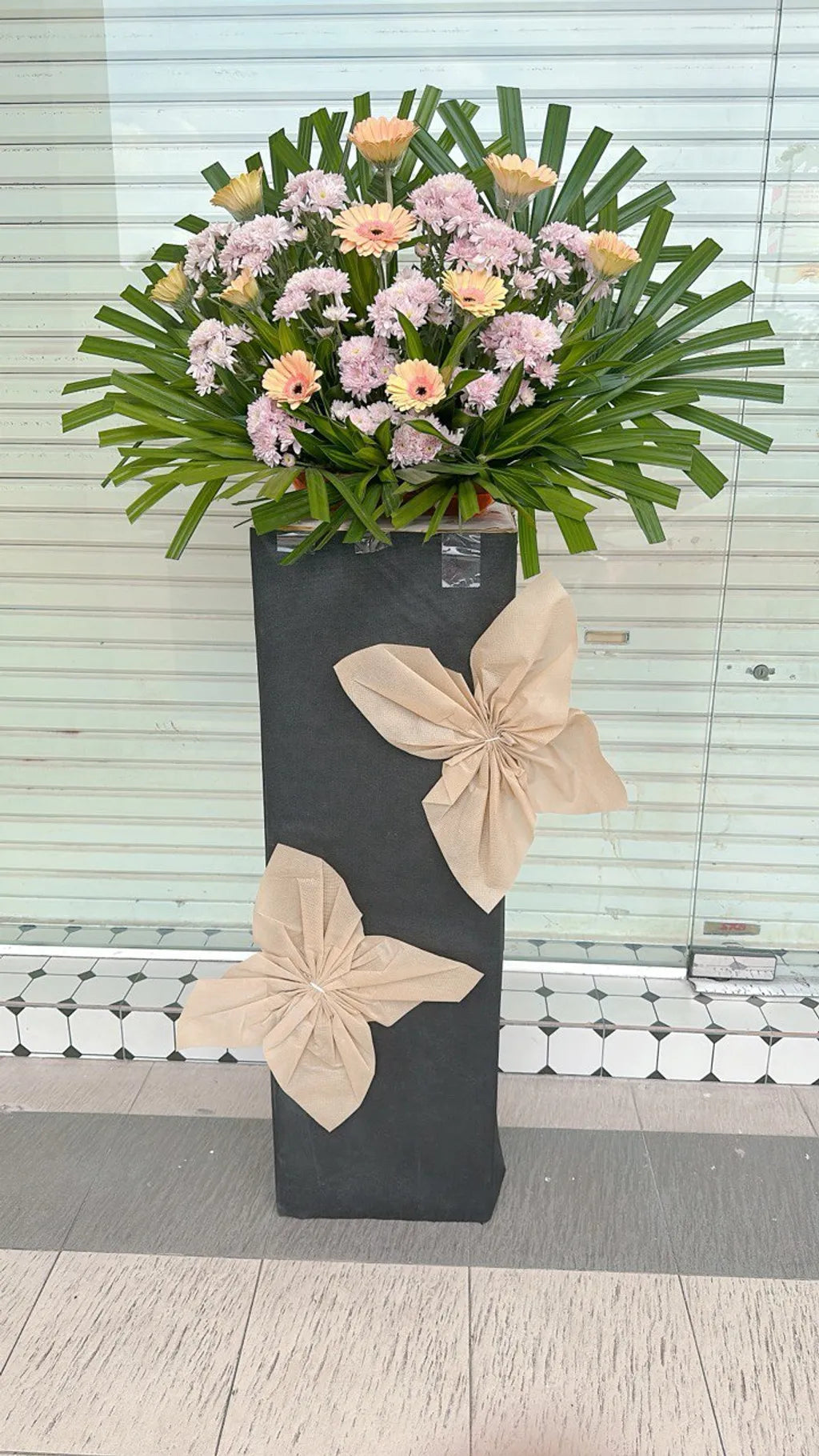 Serene Garden Condolence Pedestal