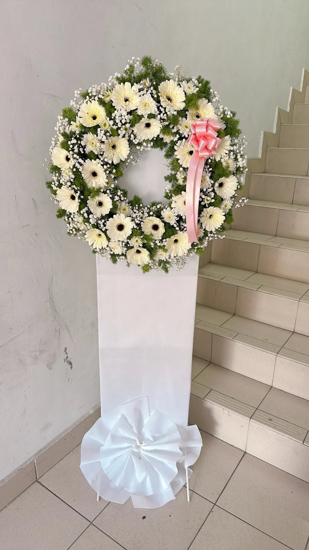 Pure Serenity Condolence Wreath Stand