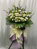 Serenity White & Lavender Condolence Stand