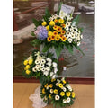 Golden Tribute Cascade Condolence Stand