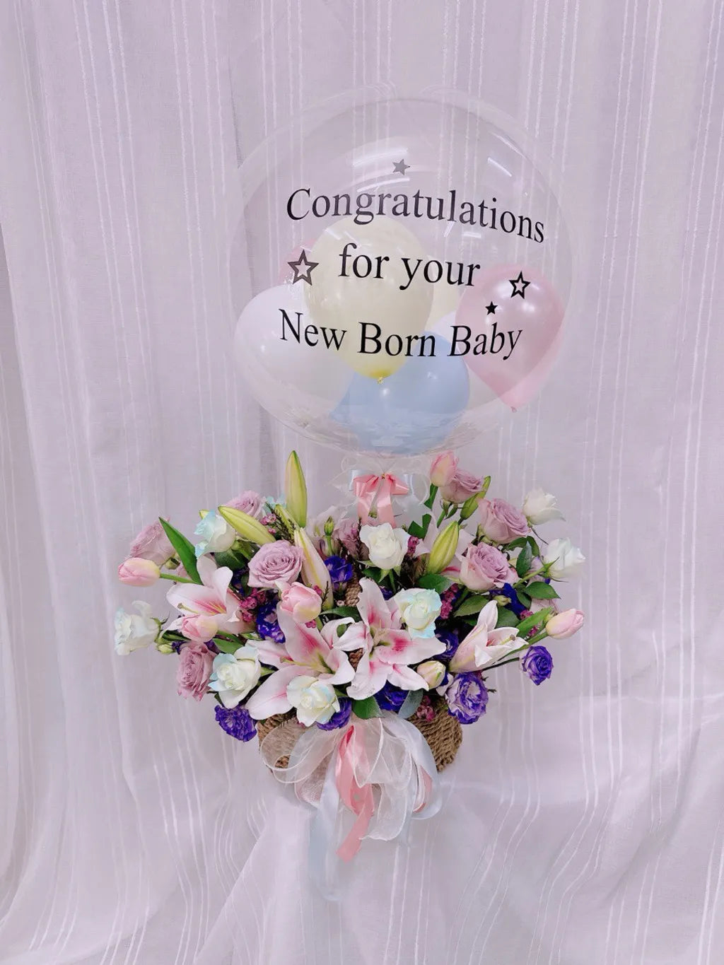 Baby Bliss Balloon Bloom Basket