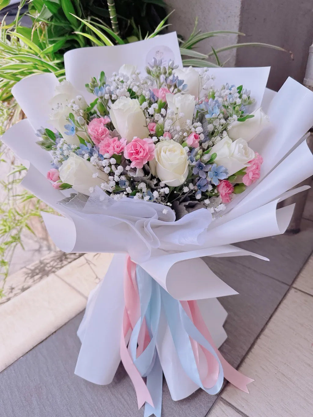 Pastel Harmony Rose Bouquet
