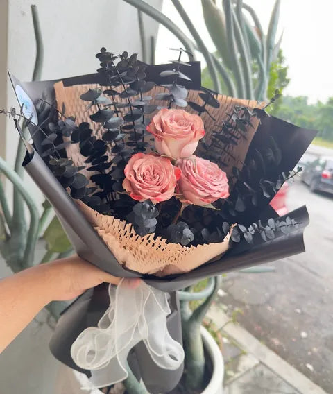 Midnight Blush Rose Bouquet
